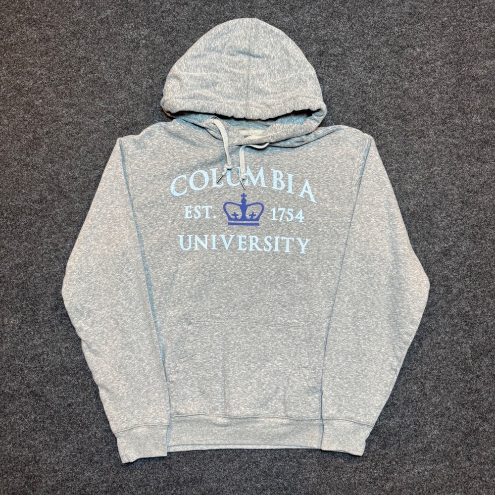 League Columbia University Hoodie Gray Heather Collegiate Sweatshirt Medium